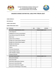 Namun dalam pelaksanaannya belum tercapai sesuai dengan yang diharapka bahkan banyak. Senarai Semak Sistem Fail Linus Ppd Timur Laut 2015 Doc