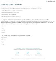 Quiz Worksheet Diffraction Study Com
