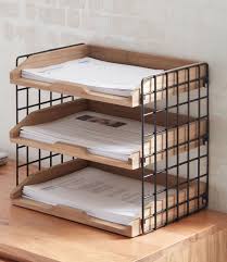 Briefablage Cage Braun Schwarz Briefablage Schreibtisch Inspiration Schreibtischideen