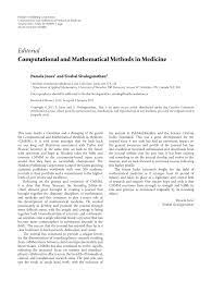 Proceedings mathematical and computational applications (mca) mathematics medical sciences medical sciences forum medicina medicines membranes merits this special issue aims to publish original research articles covering advances in mathematical modeling in medicine and healthcare. Pdf Computational And Mathematical Methods In Medicine