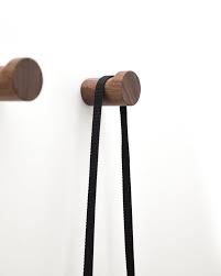 Coat Wall Hook Minimal Walnut Hanging Peg Contemporary Etsy In 2021 Hanging Hats Wall Hooks Coat Hooks On Wall