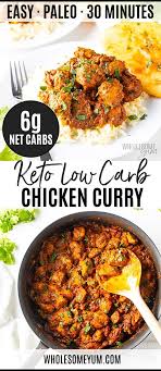 Coconut Curry Chicken A Keto Low Carb Curry Recipe Wholesome Yum Curry Recipes Curry Chicken Recipes Low Carb Curry