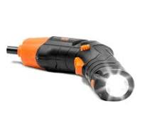 WEN 49140 4V Max Lithium Ion Rechargeable Cordless Electric Screwdriver and Flashlight with Carrying Case and 40+ Accessories