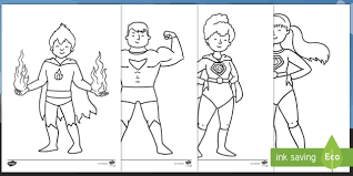 Superhelden Ausmalbilder Teacher Made