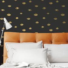 Maybe you would like to learn more about one of these? Eye See You Self Adhesive Wallpaper In Black And Gold By Bobby Berk Fo Burke Decor
