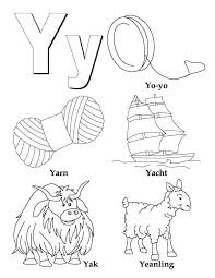 My A To Z Coloring Book Letter Y Coloring Page Alphabet Coloring Pages Alphabet Coloring Alphabet Preschool