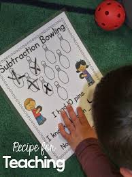 Examples and solutions, a collection of songs, videos, games, activities and worksheets that are suitable for kindergarten kids, numbers, skip counting, kindergarten addition, subtraction, time, money, measurements, patterns, shapes, colors, phonics, reading. Subtraction Bowling With A Freebie Math Subtraction Subtraction Kindergarten Preschool Math