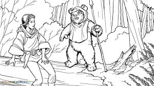 Princess Leia Meet Wicket Coloring Page 70199568576 Jpg 1024 576 Star Coloring Pages Princess Coloring Pages Star Wars Princess Leia