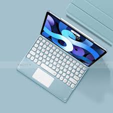 Ipad pro 11 2nd/1st new; Schutzhulle Stand Tasche Leder Mit Tastatur K01 Fur Apple Ipad Air 4 10 9 2020 Hellblau