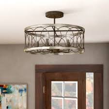 Ophelia Co Cavana 3 Light Semi Flush Mount Wayfair Semi Flush Ceiling Lights Flush Mount Lighting Dining Room Light Fixtures