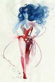 Sassy Wonder Woman On Twitter First Wonder Woman Art Watercolor Paintings
