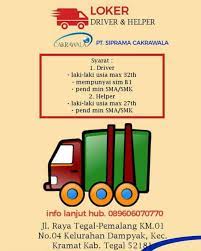 Info lebih lanjut kooken cafe and resto berada di jalan wijaya kusuma no 30 kampung batik kauman, kota solo atau hubungi melalui email email protected.lowongan kerja barista kooken cafe and resto di solo. Info Loker Supir D Kebumen Disnakertrans Lowongan Kerja Driver Cv Ghani Tour Travel