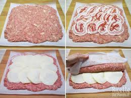 Affetto a dadini le coste di sedano, le carote e lo scalogno. Polpettone Di Pollo In Crosta Di Pancetta