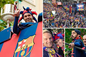 Image result for INiesta bids farewell to barca