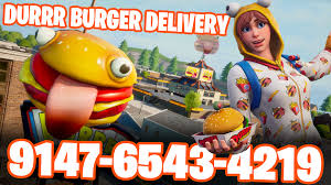 A durrr burger food truck can be found on the new map, near pleasant park. Durrr Burger Delivery Junior Chubb Fortnite Creative Map Code