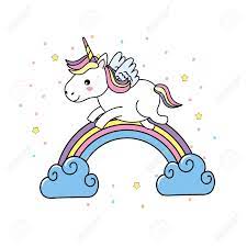 All regenbogen clip art are png format and transparent background. Nettes Einhorn Mit Flugeln Und Regenbogen Mit Wolken Lizenzfrei Nutzbare Vektorgrafiken Clip Arts Illustrationen Image 82983731