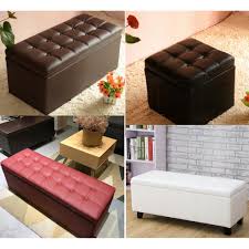Find a great deal on the perfect storage bench for your home at big lots. Umd Pu Leather Storage Ottoman Two Designs Shopee Singapore