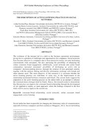 This is to give you an idea of pt3 speaking test b1 level_1. Pdf The Perception Of Active Listening Practice On Social Networks