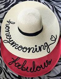 Honeymooning Hat Gift For Bride Wifey Hat Honeymoon Must Have Honeymoon Hat Personalised Sun Hat J Wifey Gift Beach Wedding Inspiration Bride Gifts