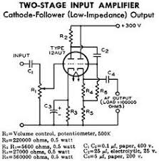 12au7 Ecc82 Cathode Follower Tube Preamplifier Schematic Audio Amplifier Vacuum Tube Valve Amplifier