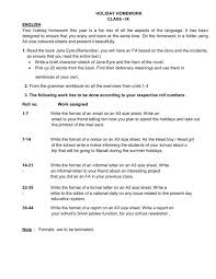 Jul 29, 2021 · notice writing for class 7 exercises 1. Holiday Homework Class Ix Apeejay Education Society