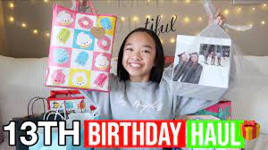 Thought of in some cultures as the age when adulthood begins, 13 is the beginning of your child's official status as a teenager ! My 13th Birthday Gift Haul Vlogmas Day 11 Nicole Laeno Youtube