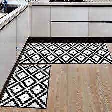 Black And White Kitchen Mat Nonslip Kitchen Mats And Rugs Black And White Small Square Geometric Indoor Floor Area Rug Low Prof Geometric Kitchen Floor Area Rugs Bathroom Carpet