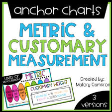 Customary Metric Measurement Anchor Charts