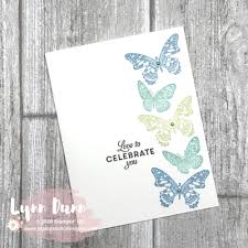 Looking for an easy way to make a teacher thank you card? Butterfly Wishes One Card Design Four Ways Lynn Dunn