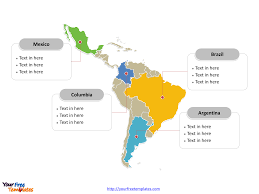 Latin america or the new world was first discovered by christopher columbus in 1492, it is said that italian explorer amerigo vespucci who explored south america during the years 1497 and 1502 suggested that the americas were not the east indies. Immediately Free Download Editable Latin America Outline And Political Map In Powerpoint Format No Registration Latin America Map Map Powerpoint Template Free