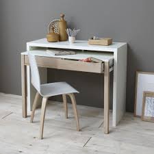Bureau Console 2 Tiroirs Bicolore Melody Certifie Fsc 3 Suisses Muebles Para Planchar Muebles Para Espacios Pequenos Muebles Multiuso