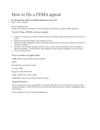 Creates a fema appeal letter that applicants can use to dispute a fema decision, and; Fema Appeal Letter Fill Online Printable Fillable Blank Pdffiller