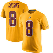 Kirk Cousins Washington Redskins Nike Color Rush Player Pride Name Number T Shirt Gold Washington Redskins Redskins T Shirts Color Rush