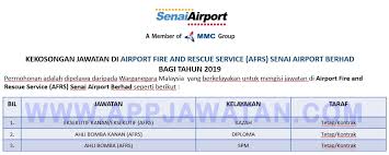 Administrative assistant, kerani, management trainee and more on indeed.com. Iklan Jawatan Kosong Terkini Di Airport Fire And Rescue Service Afrs Senai Airport Berhad Appkerja Malaysia