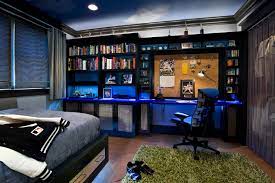 Browse the entire collection to have a big broad concept with lots of tips and tricks about decorating smartly and uniquely a teen room, maybe your room. Gaming Bedroom Design Kids Contemporary Cool Dorm Rooms Boy Bedroom Design Bedroom Layouts