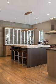 Glide Up Down Provides Ideal Task Lighting For This Island Counter Top Unique Lighting Idea For Modern Led Lighting Dining Room Lighting Minimalist Lighting