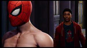 Spider-Man teaches Miles how to fight but, Spider-Man is naked - YouTube