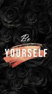 Black Background With Rose Gold Black And Gold Pink Be Yourself Inspirational Wallpapers Black Wallpaper Iphone Screen Wallpaper