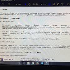Permohonan rayuan uitm pengajian diploma uitm membuka permohonan kepada lepasan matrikulasi, stpm untuk memohon pengajian di universiti teknologi mara (uitm) membuat tawaran kepada pelajar bumiputera lepasan program asasi, kolej matrikulasi dan sijil tinggi persekolahan. Bsn Sg Dua