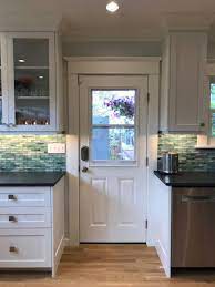 A few of the most popular options include, french doors, sliding glass doors, dutch doors and, of course, standard opaque wood, fiberglass or metal entry doors. Small Kitchen Design With Back Door Ksa G Com