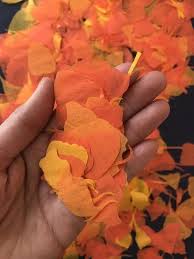 Marigold Cempasuchitl Flower Petal Confetti Ready To Ship Etsy Flower Petal Confetti Petal Confetti Flower Petals