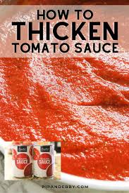 how to thicken tomato sauce