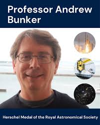 We're very proud to share that Professor Andrew Bunker, Fellow in Physics  at St Catherine's College, has been awarded the Herschel Medal of the Royal  Astronomical Society, one of the Society's highest