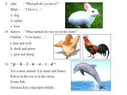 Lembar belajar bahasa inggris untuk sd membaca dan. Contoh Soal Uh 7 Bahasa Inggris Kelas 2 Sd Mi Tema Animal Semester 2