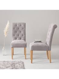 Shop target for gray dining chairs & benches you will love at great low prices. Pair Of Fabric Scroll Back Dining Chairs Grey Very Co Uk