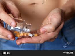 Viagra contains sildenafil which may enter into interaction with other. Man Taking Pills Image Photo Free Trial Bigstock