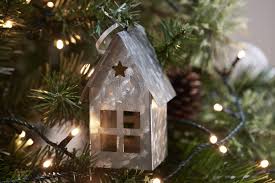 This Little House Metal House Decoration Looks Great Hanging From Your Tree No Matter What Your Christmas Style It Also Work Light Decorations Decor Diy Decor