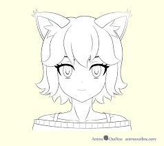 There's a brilliant new trend in japan that has cat owners placing strips of paper with cartoon or anime eyes in front of their cats to give them goofy expressions. How To Draw Anime Cat Girl Ears Step By Step Animeoutline