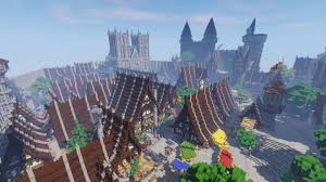 Epic Medieval City Minecraft Project Minecraft Medieval Minecraft Blueprints Minecraft Architecture