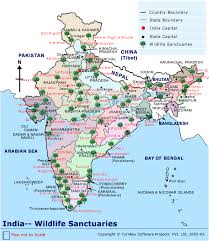Wildlife Sanctuaries In India Wildlife Sanctuaries Map